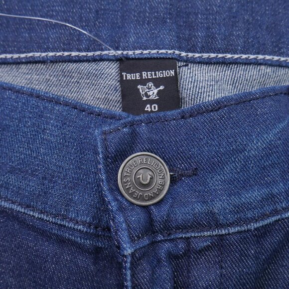 True Religion Men's Size 40x35 Relaxed Fit Jeans Relaxed Slim Dark Wash NWT - Picture 6 of 11